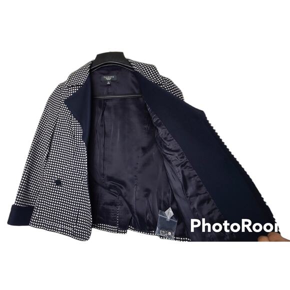 Talbots Jacket Polka Dot Short Lined Blazer Women's Size 8P - Picture 7 of 8
